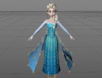 frozen冰雪奇缘里的Elsa公主,fbx,c4d格式