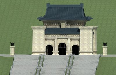 南京中山陵总体3D模型原创