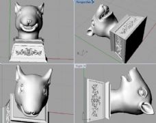 鼠头,鼠首,圆明园十二兽首3D打印文件