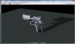 迷彩手枪maya模型