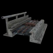 煤礦采煤工作面－刮板運輸機3D模型