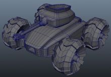 maya卡通坦克模型