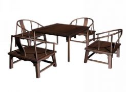 中式家具之矮方桌五件套