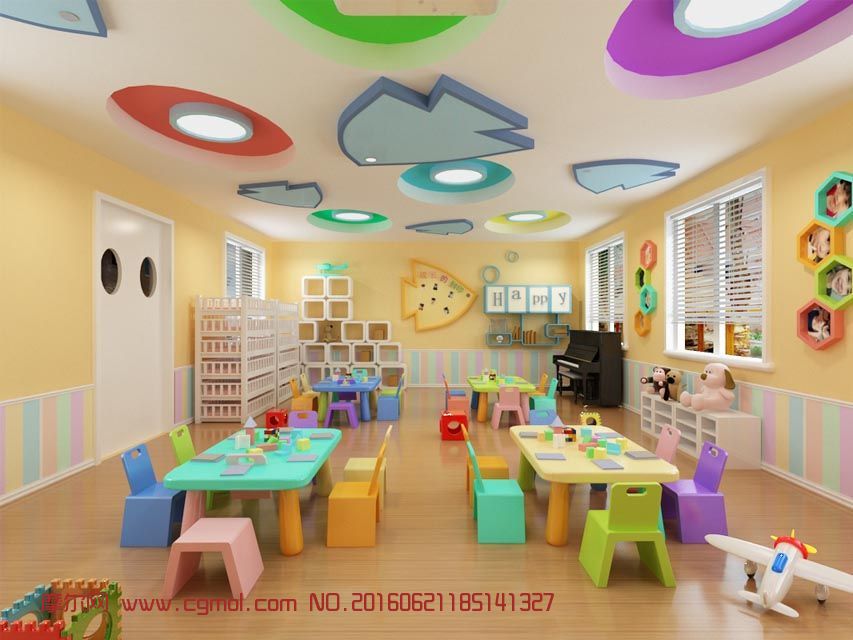幼儿园,早教班,整体效果,室内模型,3d模型下载