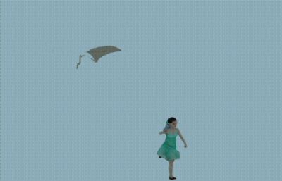 放风筝的小女孩,影视动画