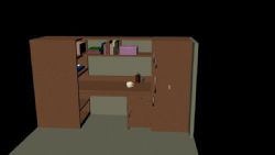 宿舍书桌书柜maya模型