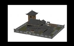古代驿站3D模型