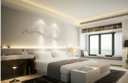 现代卧室,床整体模型