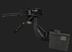 游戏中的车载加特林机枪3D模型