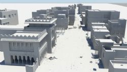 战争后的城市废墟场景maya模型