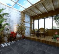 露天的阳台别墅花园3D模型