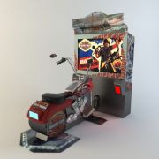赛车摩托车游戏机3d模型