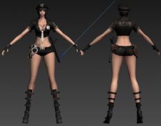 性感女警察3D模型