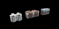 三款小区住宅模型