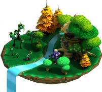 卡通森林河谷3D模型