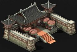 中军帐建筑3D模型