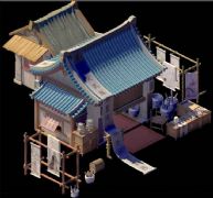 大型书屋画室3D模型(网盘下载)