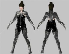 女钢骨3D模型,max,fbx,obj三格式