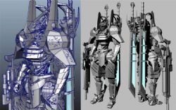 顶级设计-陆战机甲战士maya模型