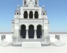西方教堂简约maya模型