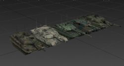99A,挑战者2,90,豹2,M1A2坦克