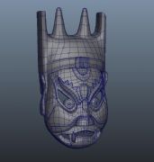 凶恶的獠牙面具maya模型