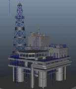 一个化工厂建筑Maya模型