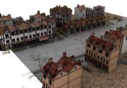 国外废墟城市max模型