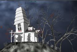 山坡房子+墓地maya模型