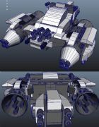 科幻单人战机,战舰maya模型