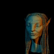 阿凡达奈蒂莉头部maya模型,没有左边头发
