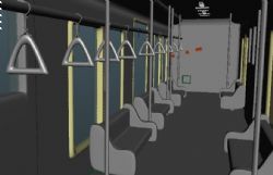 地铁机车,地铁内部场景maya模型