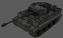 虎式坦克中期型,精模,贴图略粗糙,可自改(网盘下载)