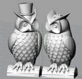 情侣猫头鹰3D打印文件
