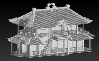 古建筑房子3渲2模型