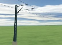 铁路接触网架子,高压电架子模型