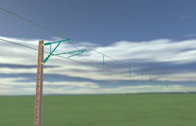 铁路接触网架子,高压电架子模型