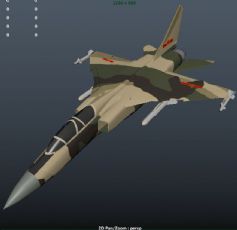 飞豹战斗轰炸机模型+贴图,fbx格式