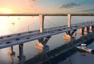 台州湾大桥max模型(网盘下载),效果图后期制作