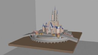 上海迪士尼城堡maya模型