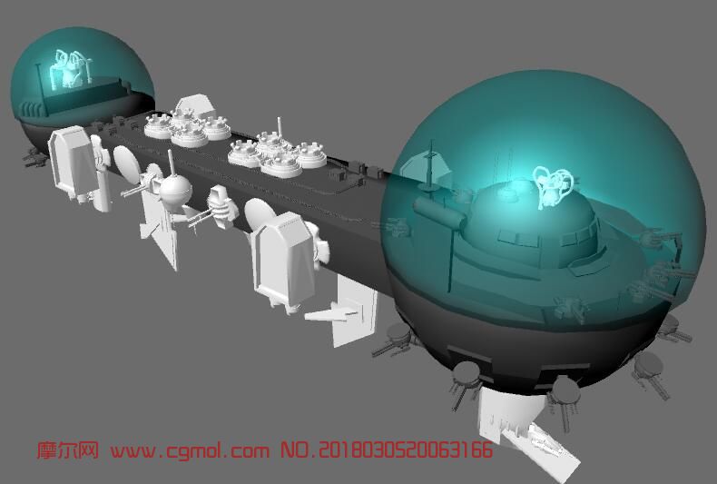 太空基地,太空城maya模型