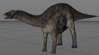 Dicraeosaurus叉龙,梁龙超科恐龙C4D模型