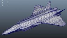 歼20飞机maya模型