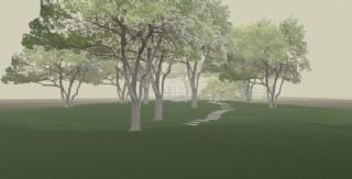 丛林中式庭院景观SKB模型
