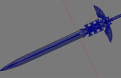 maya模型宝剑,兵器刀剑,MB,OBJ格式,无材质贴图
