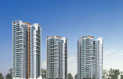 惠州某高层小区住宅建筑模型