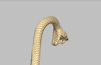 蛇,凶恶蛇STL模型