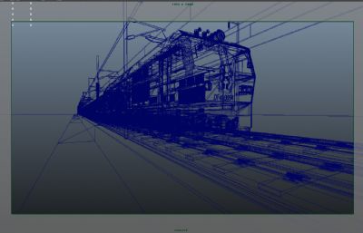 影视级老式红皮火车,带火车驶过动画(车头,车厢,铁轨轨道和电缆都很齐全)