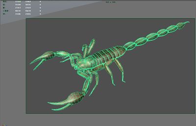 蝎子,木蝎maya写实昆虫模型,有MB,FBX,OBJ等格式