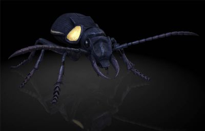 蚁形甲MAYA写实昆虫模型,MB,FBX,OBJ等格式
